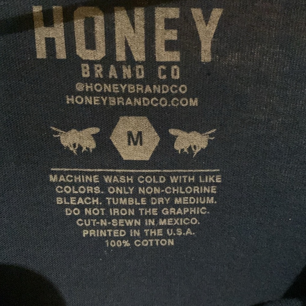 NWT Honey Brand Clothing Men’s Blue tie dye shirt size medium - Picture 4 of 4